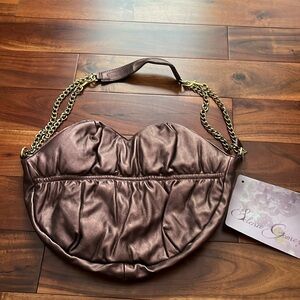 Selena Gomez Metallic Finish Purse